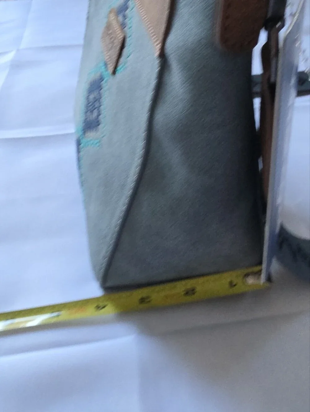 Wrangler Teal & Brown Messenger Crossbody with Patterned Strap